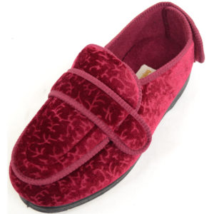 wide fit velcro ladies slippers