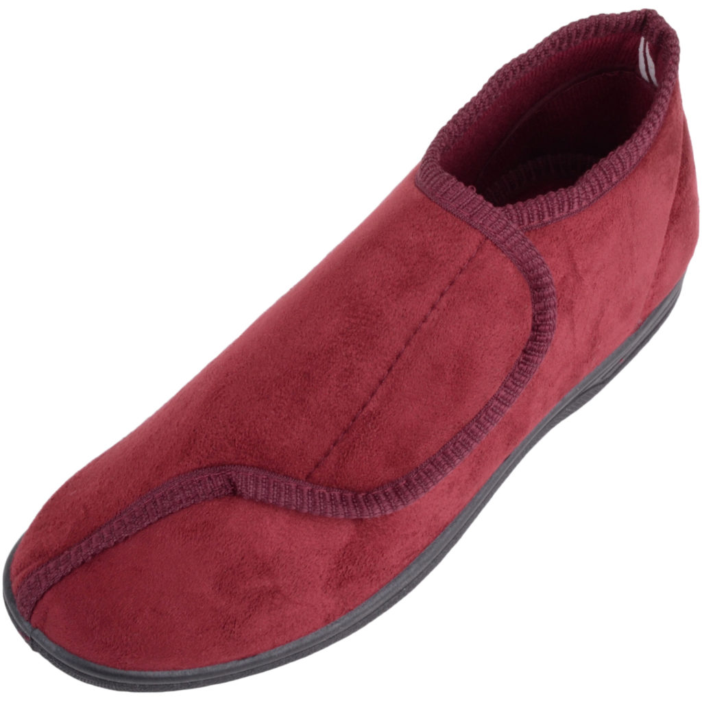 Men's Microsuede EEE Wide Fitting Slippers - Absolute Footwear