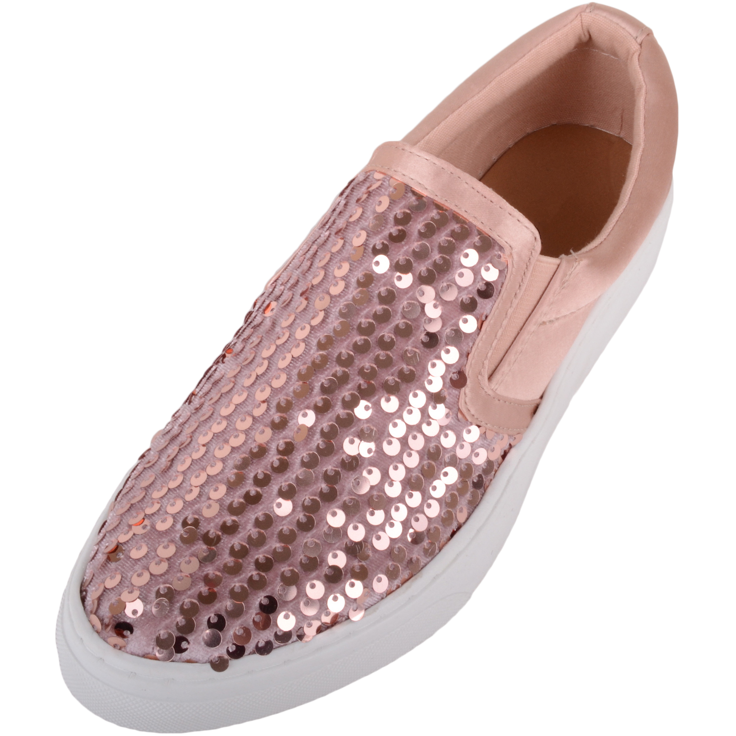 sequin slip on shoes