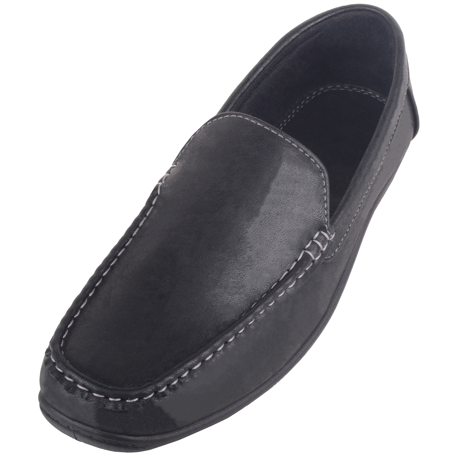 Mens Easy Slip On Faux Leather Casual Summer Holiday Loafer Shoe